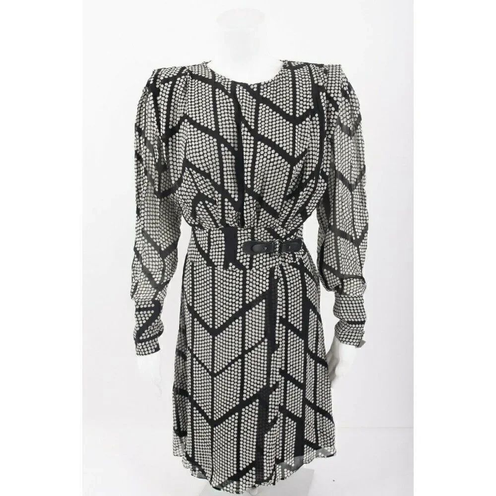 Massimo Dutti Womens A-line Dress Sz 4 EU 36 Black